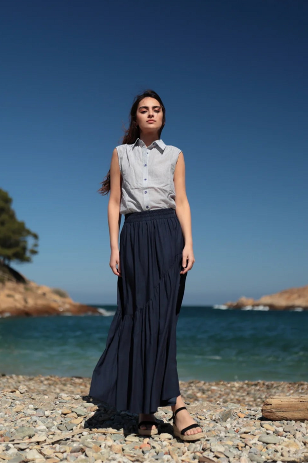 LONG SKIRT IN SOLID COLOR