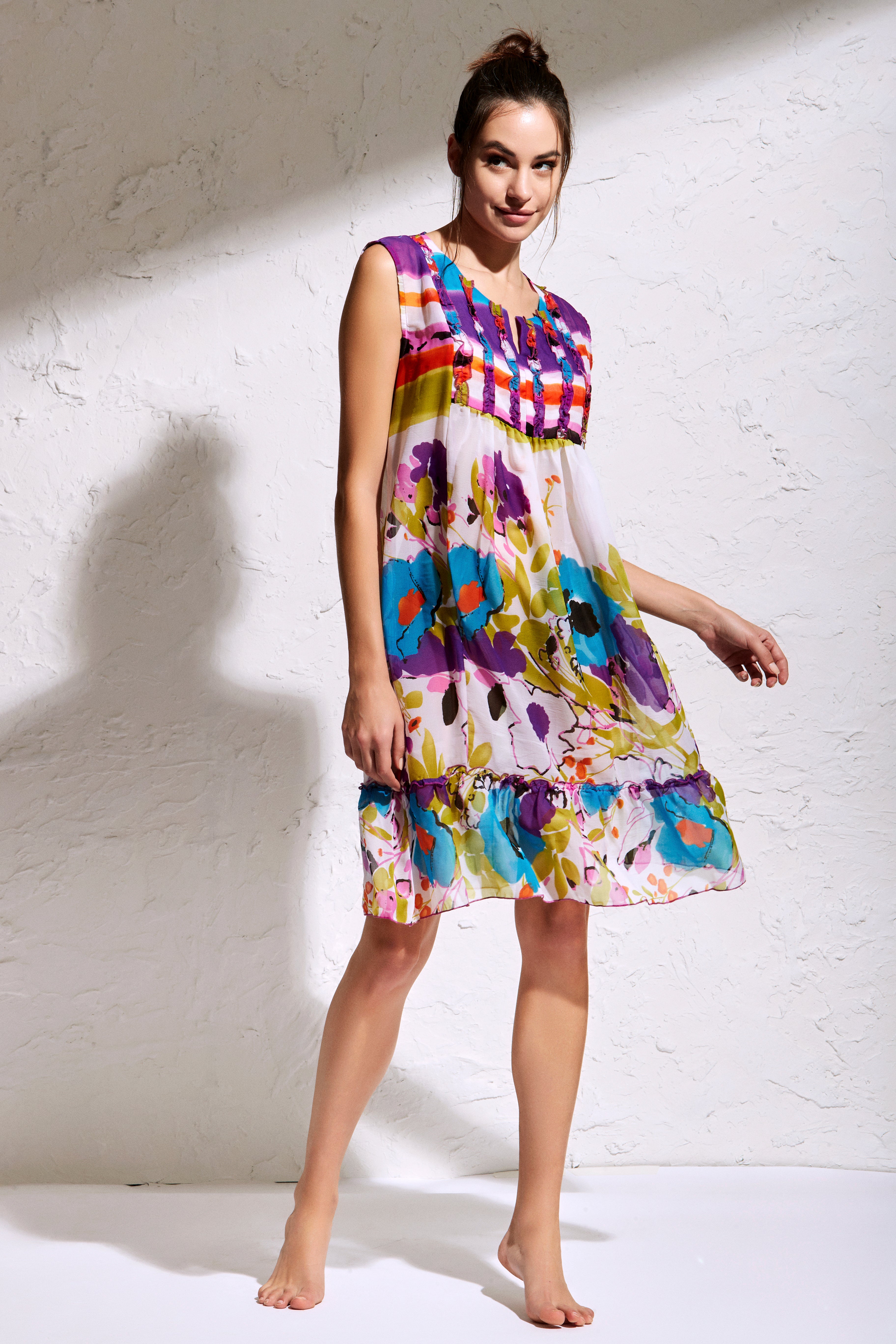 KAFTANO SMANICATO Watercolors: Stile e Freschezza per l'Estate