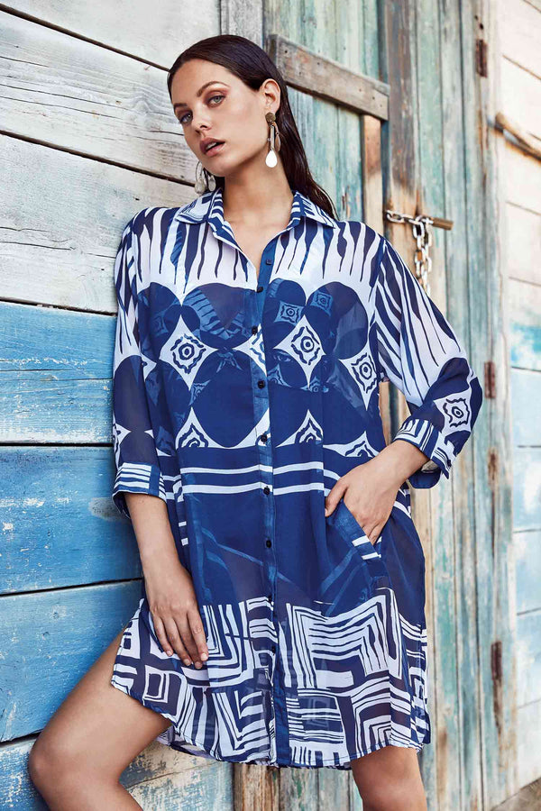 VESTIDO CAMISA COM BOLSOS ERA