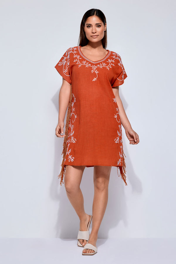 HARMONIES MIX LINEN CAFTAN