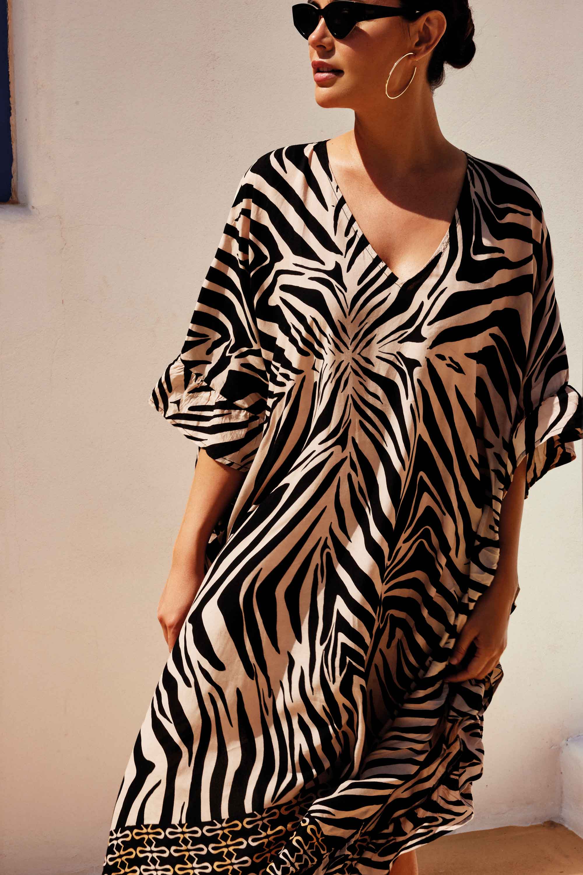 PONCHO LUNGO ZEBRATO