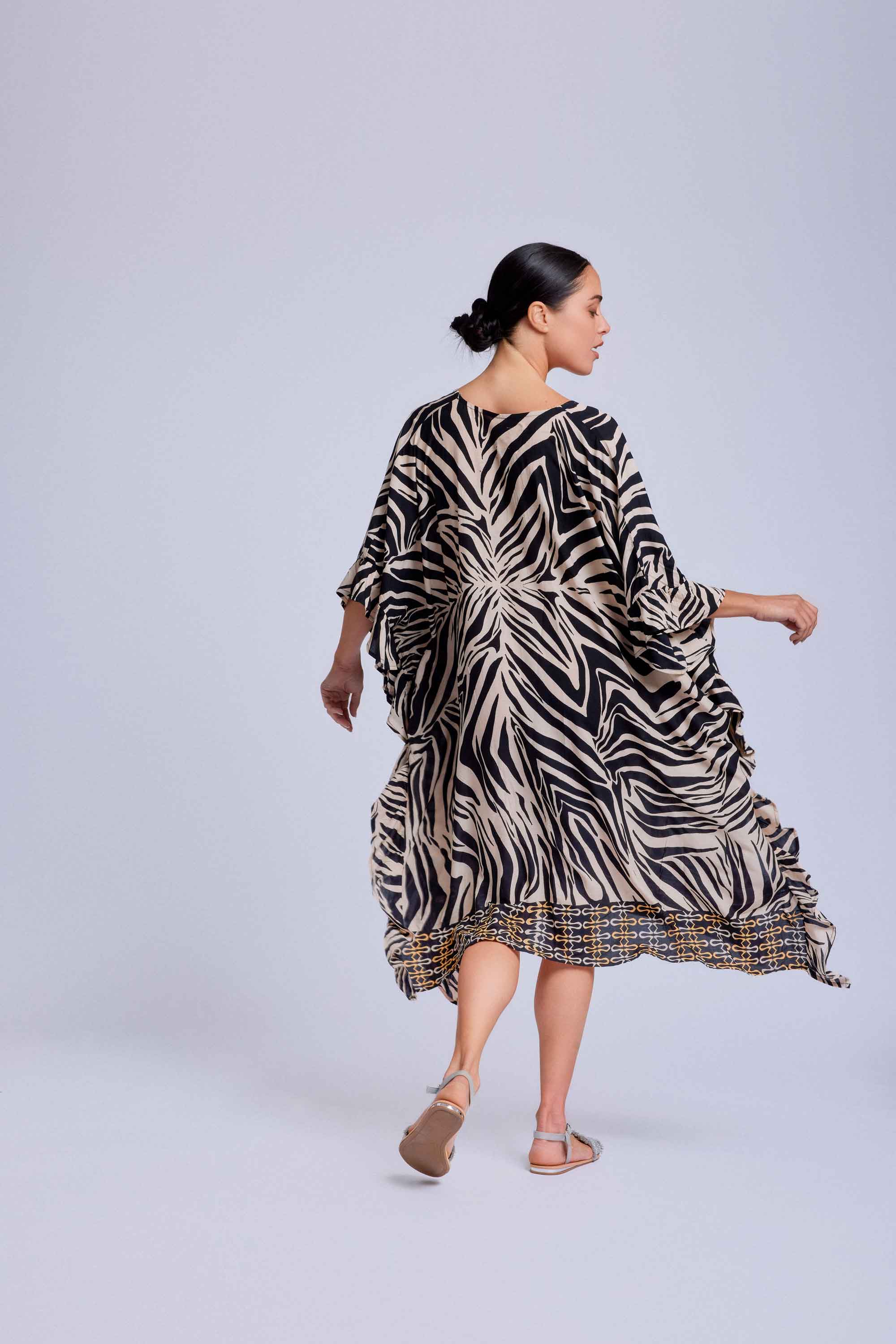 PONCHO LUNGO ZEBRATO