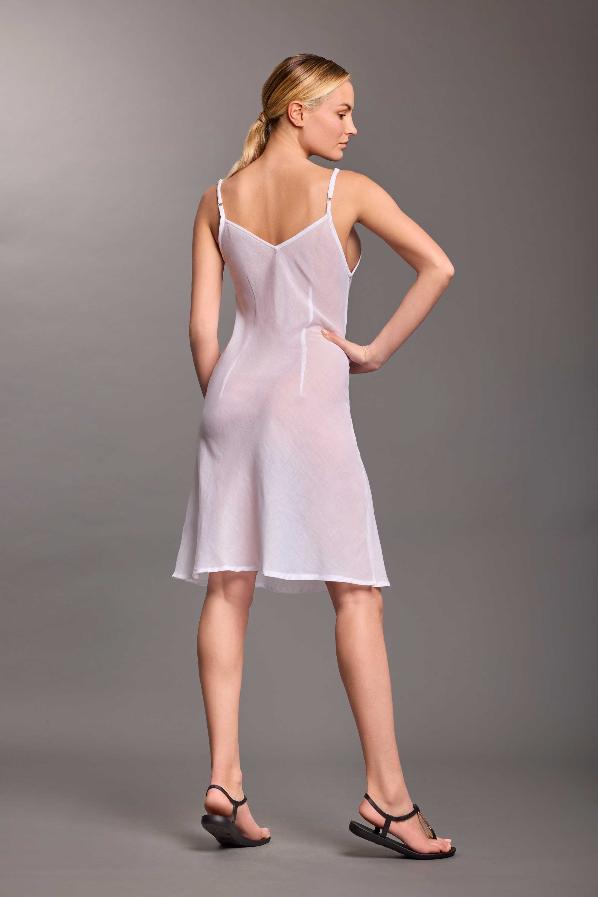 SOTTANA CON SPALLINE IN COTONE