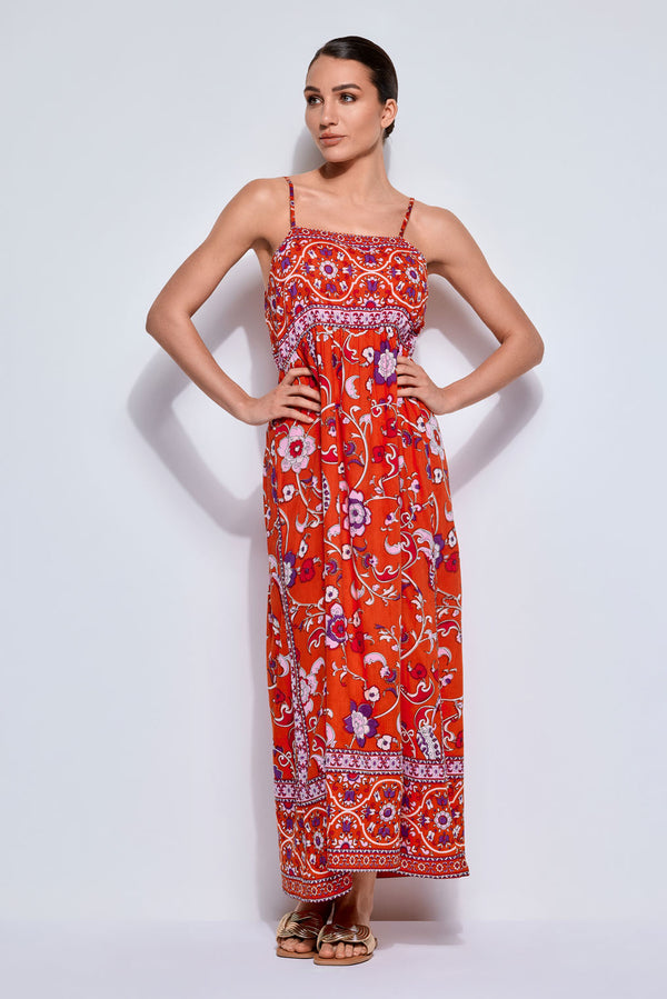 LONG ETHNIC PATTERN DRESS