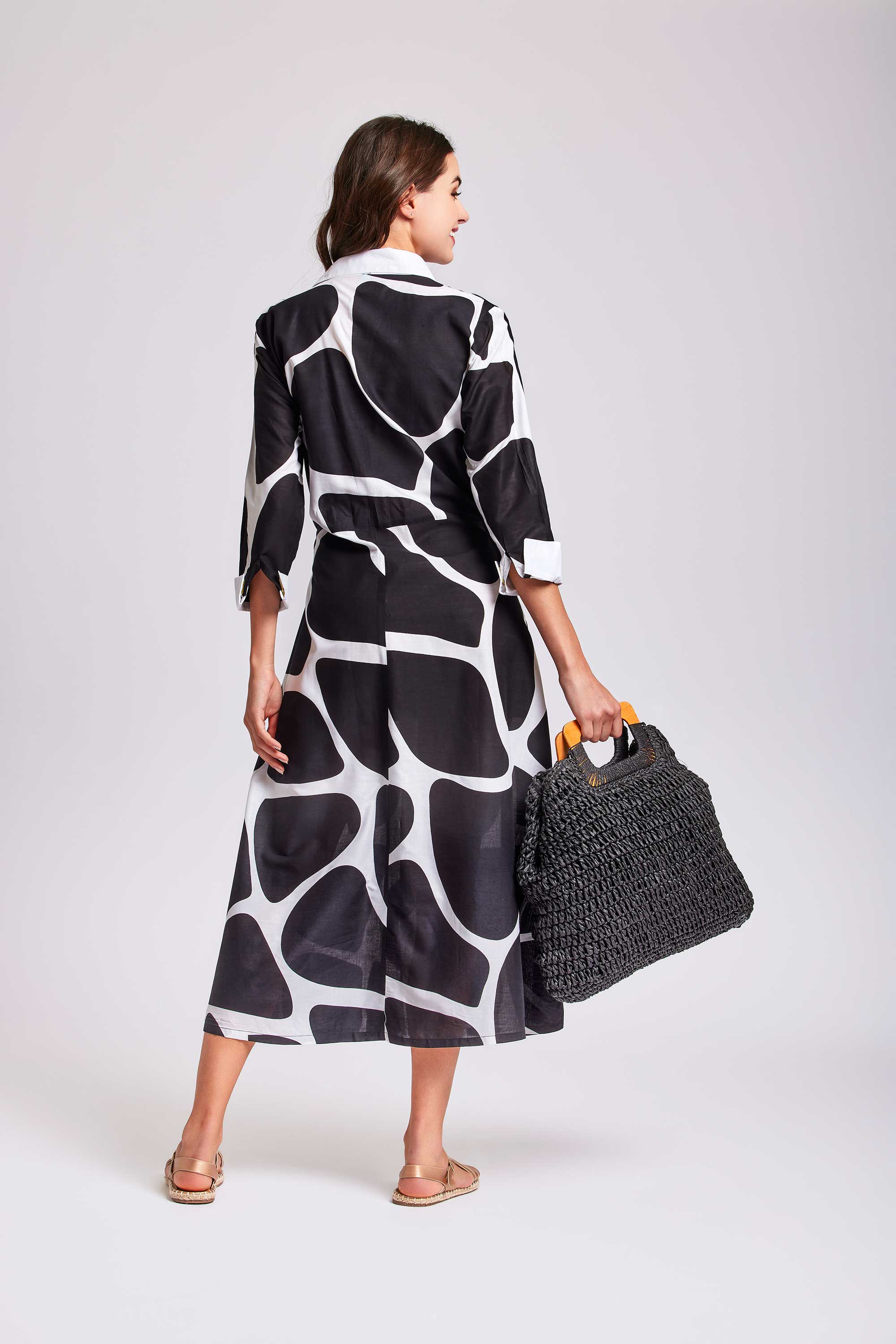 ABITO CAMICIA LUNGO MACULATO NERO