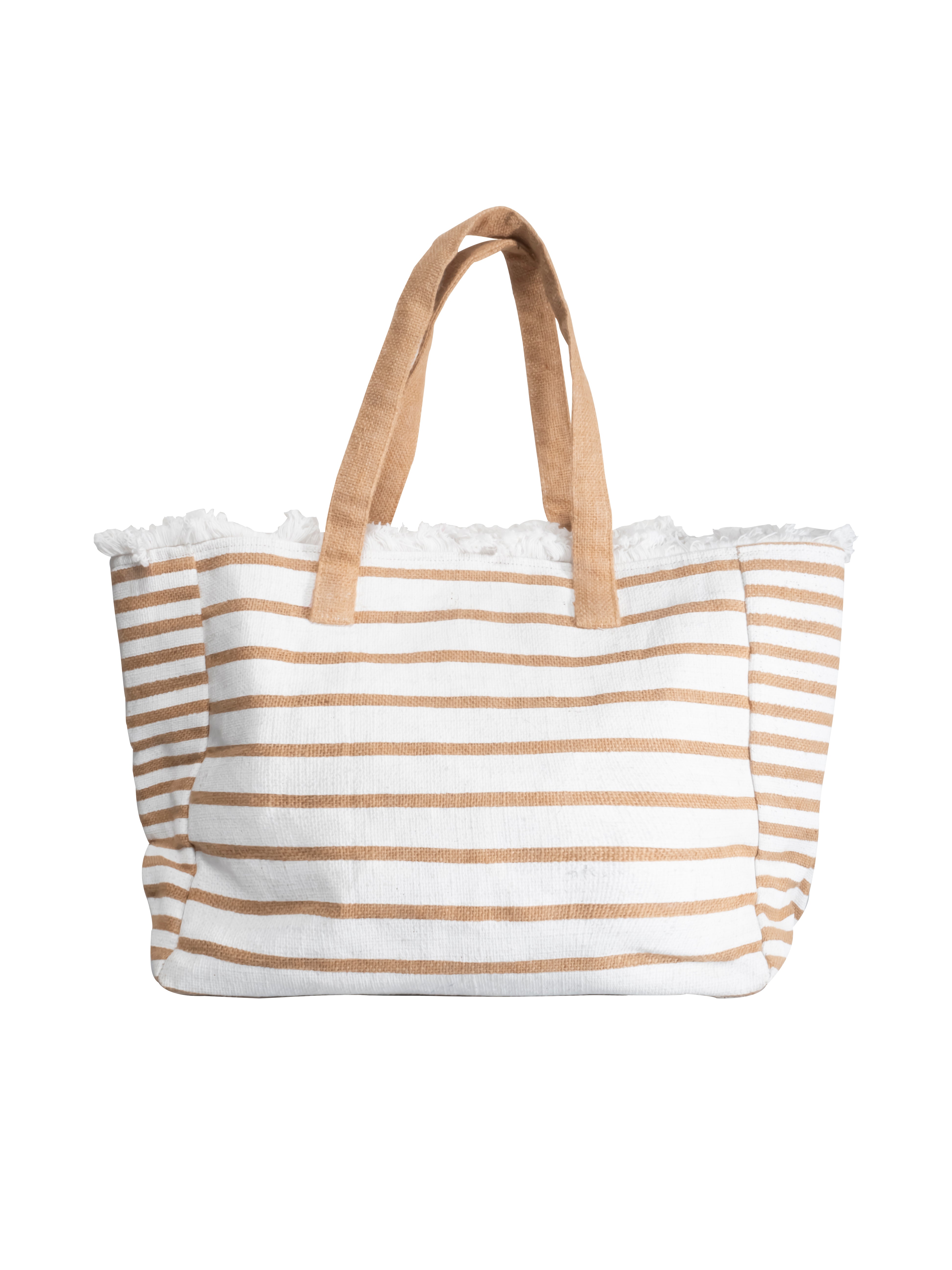 BORSA A RIGHE CON FRANGE