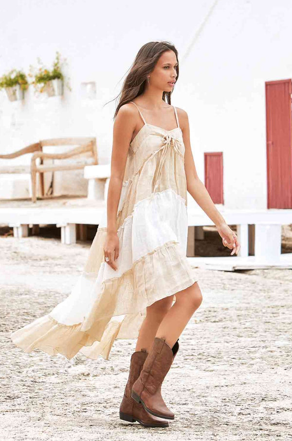 LONG DRESS IN PURE LINEN
