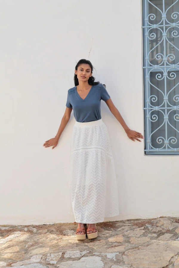 LONG SKIRT WITH LACE