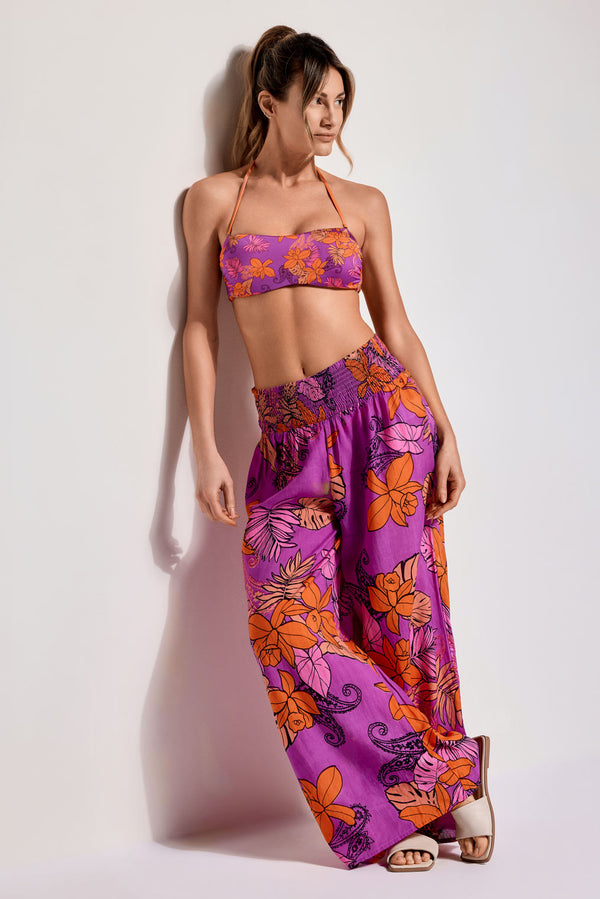 FLORAL PALAZZO TROUSERS