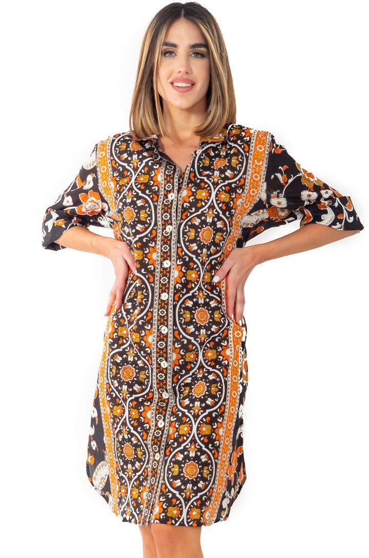 VASTRAMAY Camicia da uomo in misto seta a maniche lunghe con VASTRAMAY Camicia da uomo in misto seta a maniche lunghe con