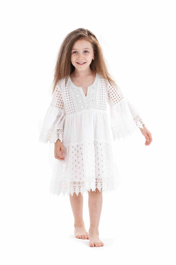 BABY GIRL LACE DRESS- IC9-149 - #Moda Mare Positano#
