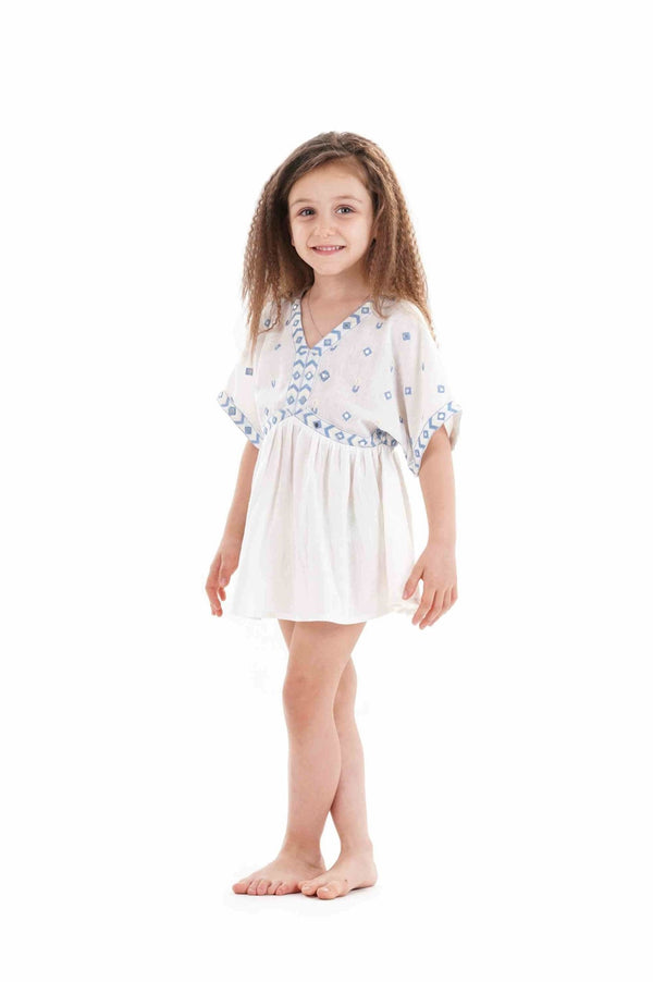 EMBROIDERED BABY GIRL DRESS- IC9-150 - #Moda Mare Positano#