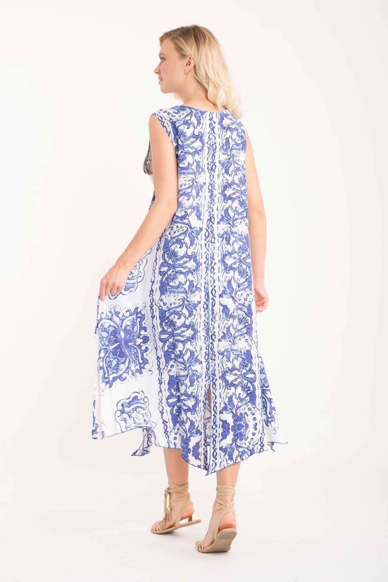 Abito Misto Lino Maioliche: Libertà di Movimento e Stile Inconfondibile