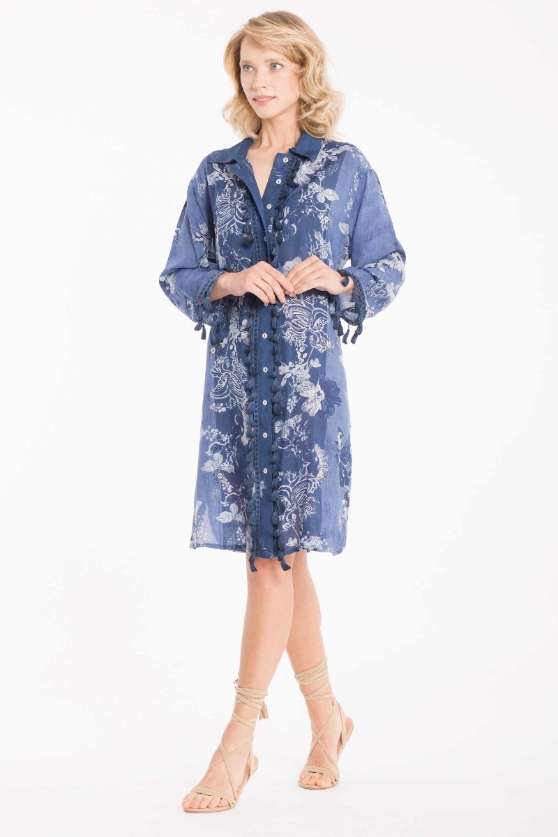 Abito Toni Blu: Eleganza Floreale