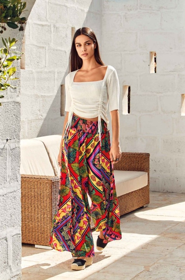 PANTALONI PALAZZO POP: Stampa Vivace per l'Estate